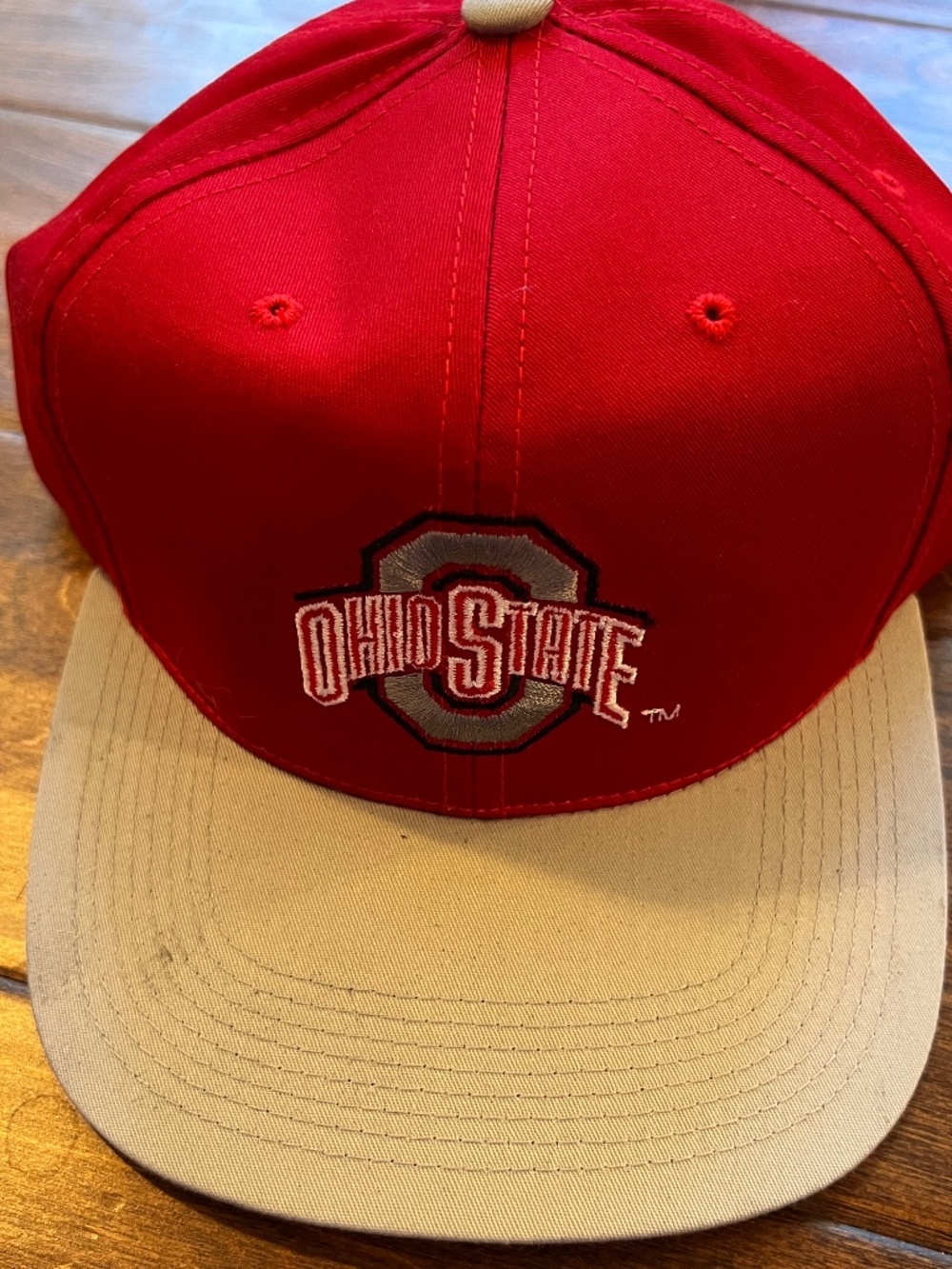 Ohio State Collegiate Licensed Logo Hat Grey Red